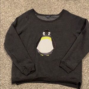 Sequined penguin sweatshirt